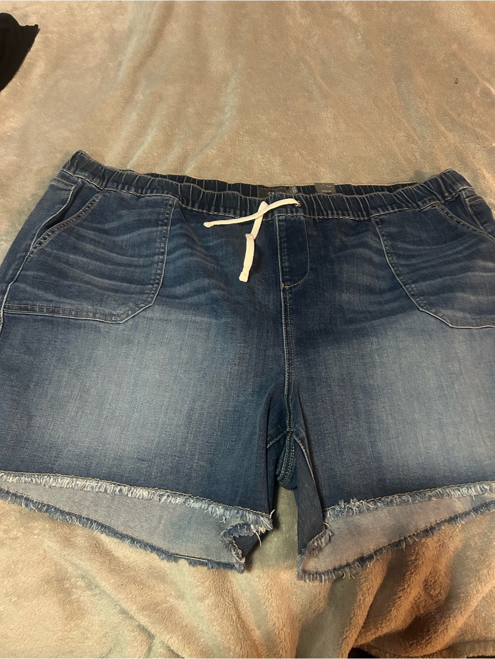 torrid Denim Drawstring Jean Shorts - Blue